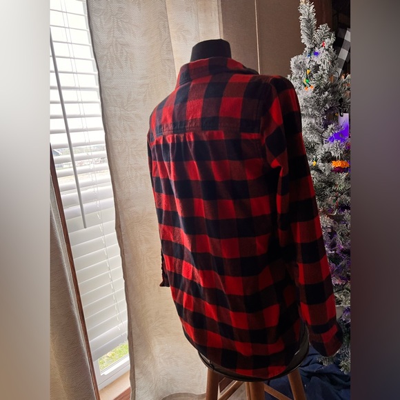 Madewell size m flannel red buffalo plaid - Picture 4 of 10